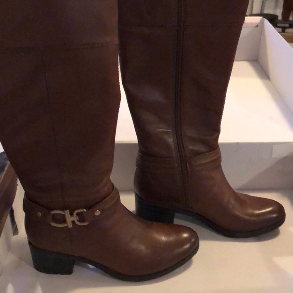 π’NWT 6 Bandolino Tall Cognac Boots - Picture 6 of 9